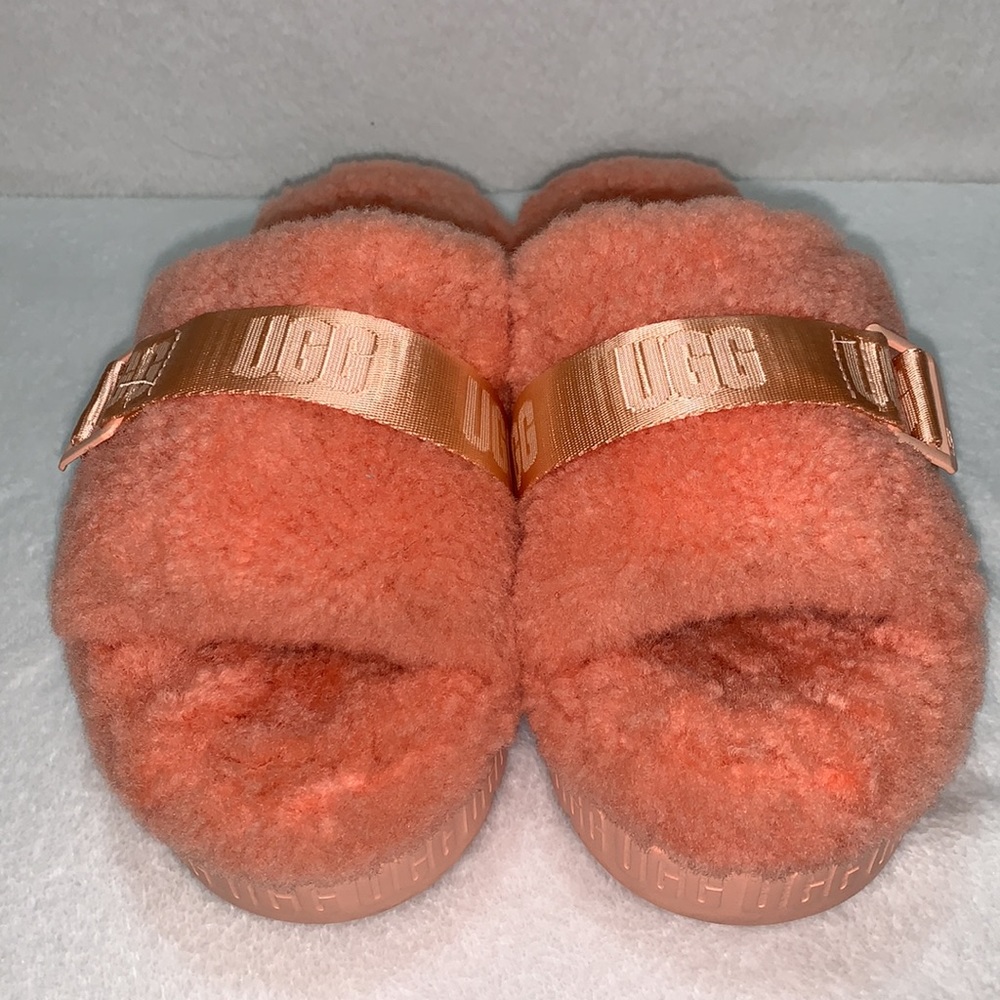 UGG FLUFFITA SLIDE BEVERLY PINK women’s size 9 - Picture 4 of 9